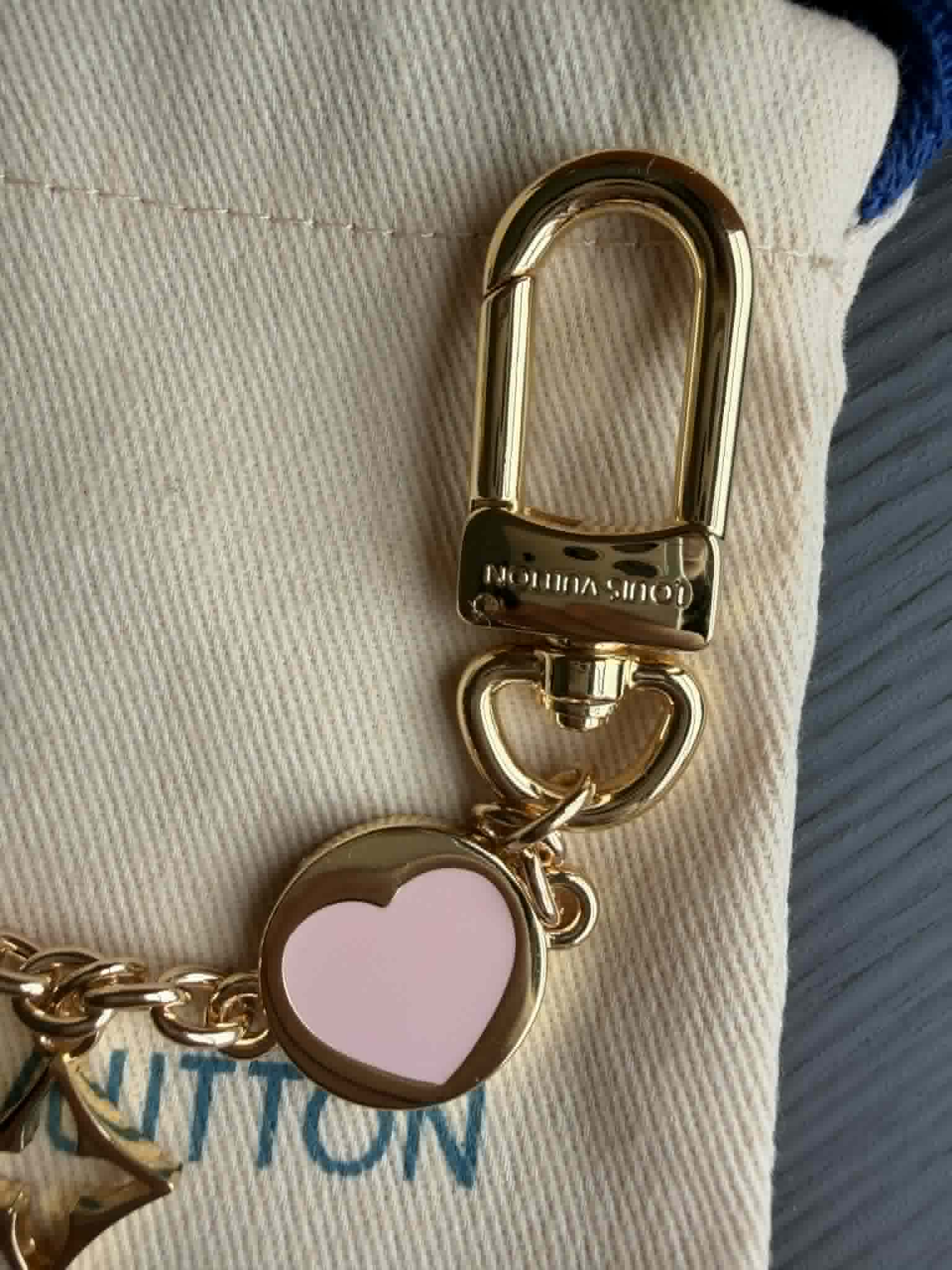 Louisa Pink Heart Bag Chain