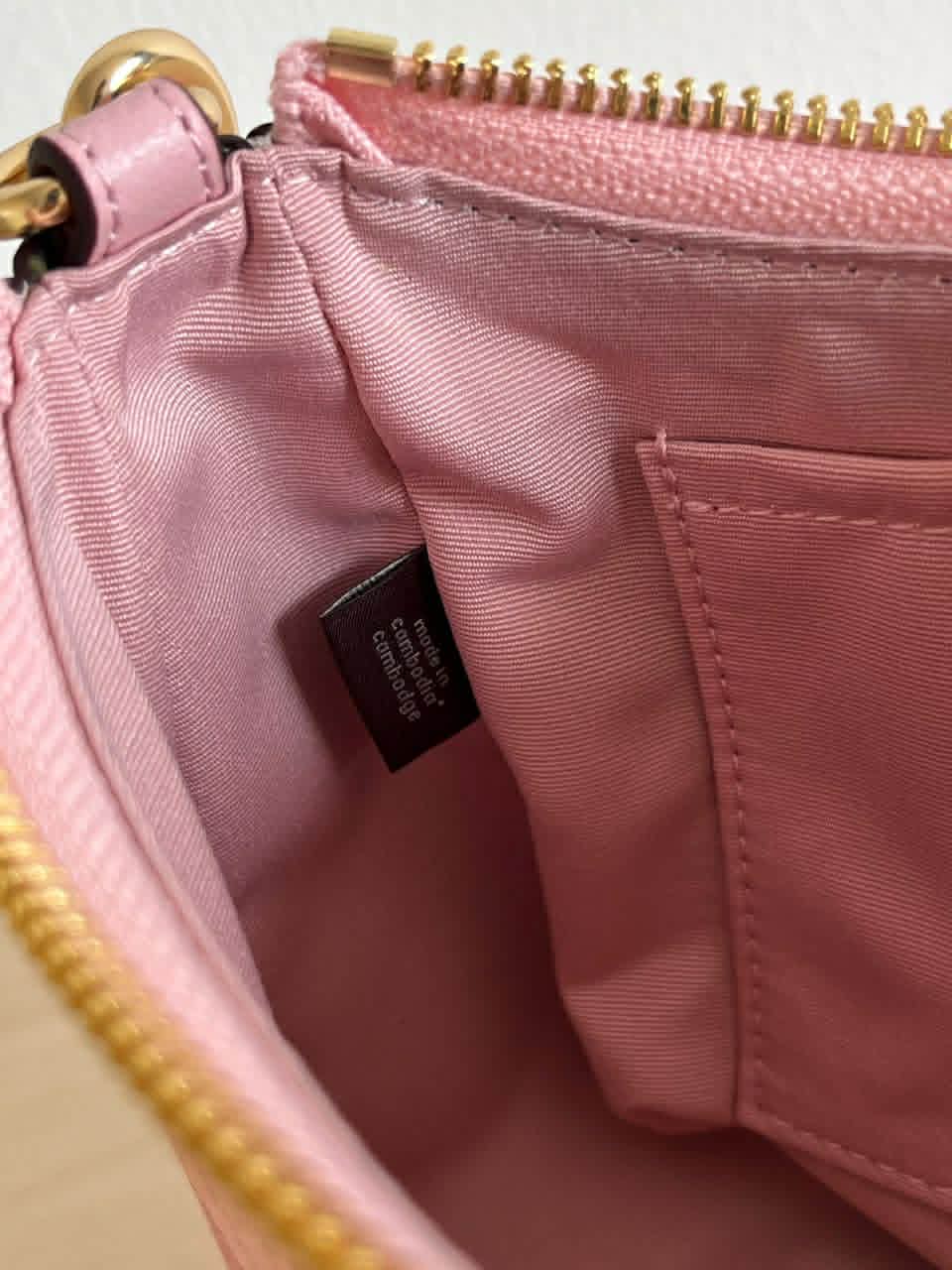 Powder Pink Terry Shoulder Bag