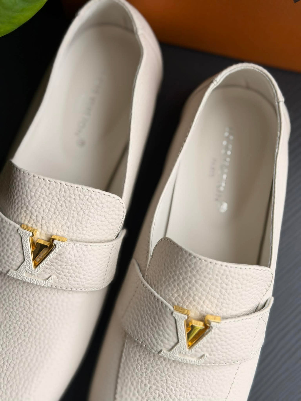 Louisa Light Grey Loafers