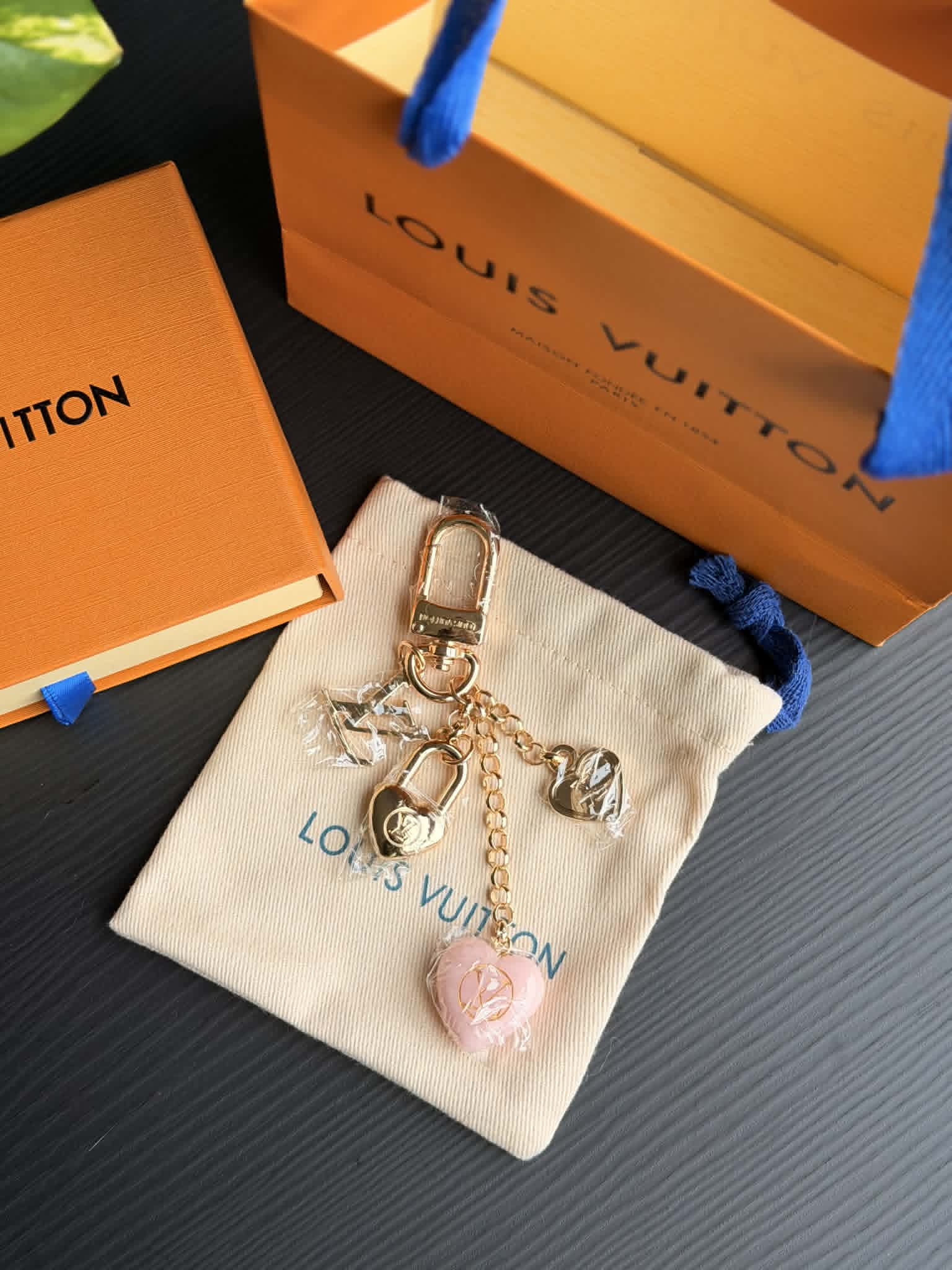 Louisa Pink Heart Bag Charm
