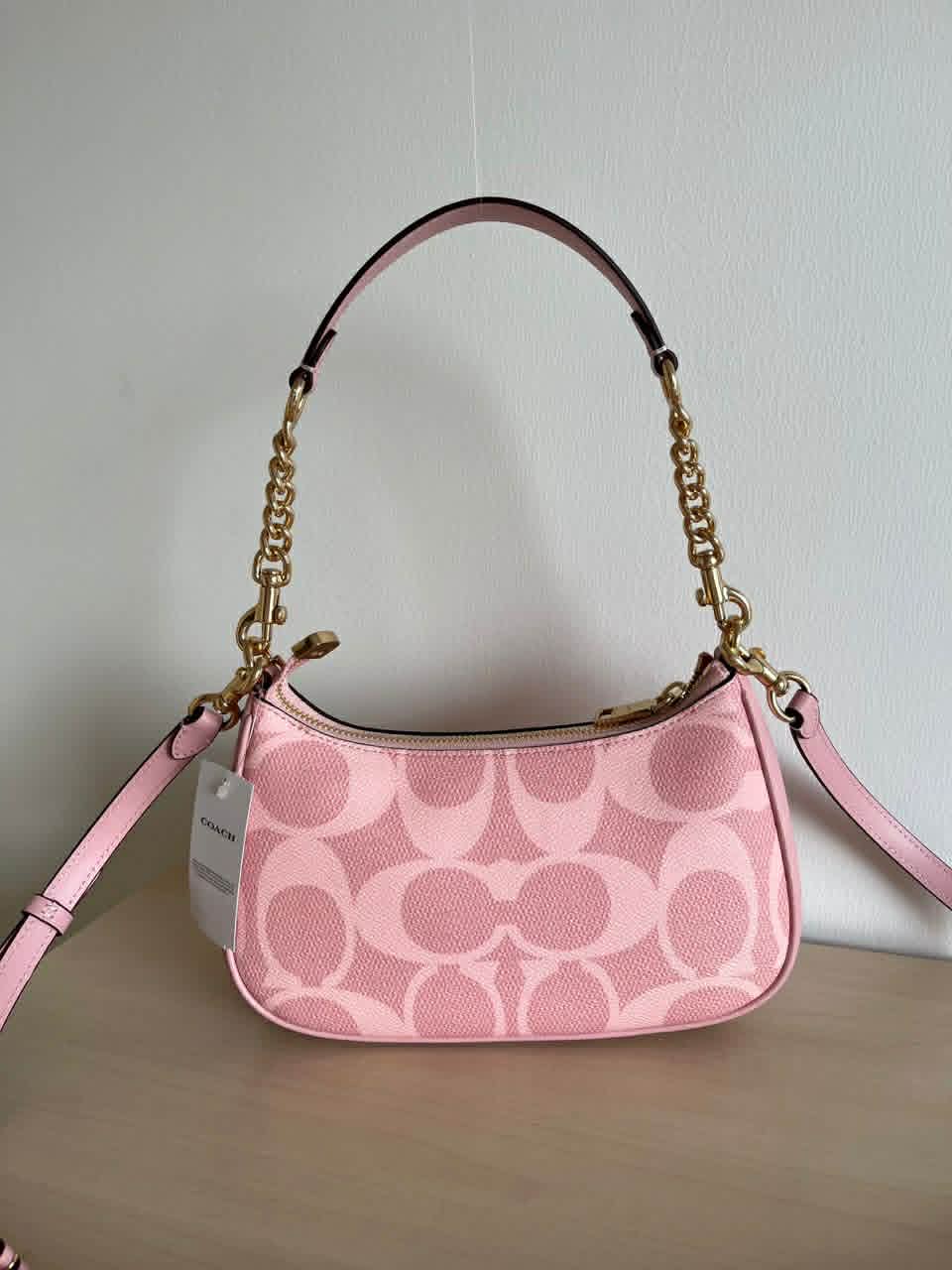 Powder Pink Terry Shoulder Bag
