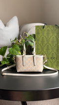 Mini Bag - White Emblem with Matching Purse