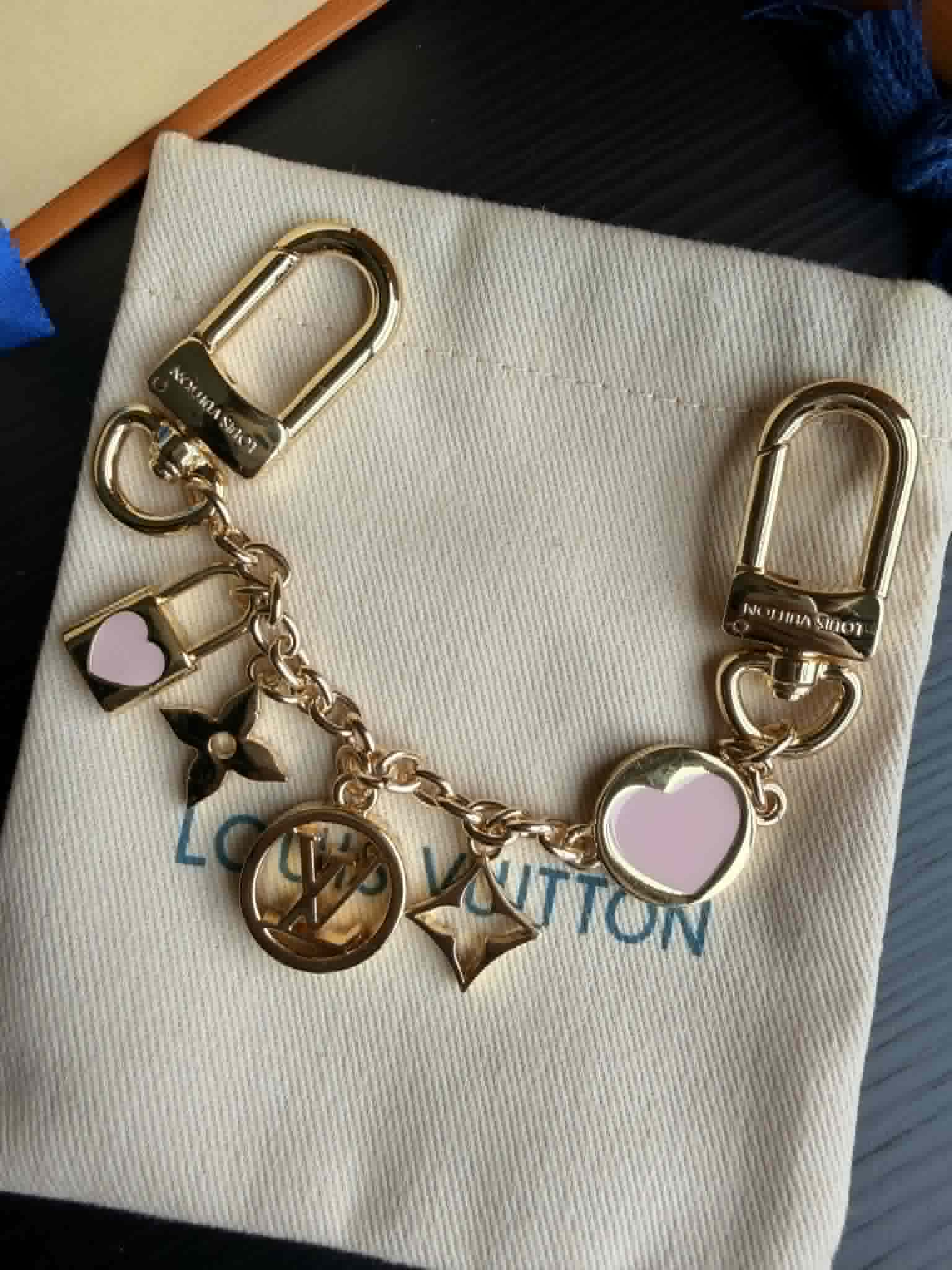 Louisa Pink Heart Bag Chain