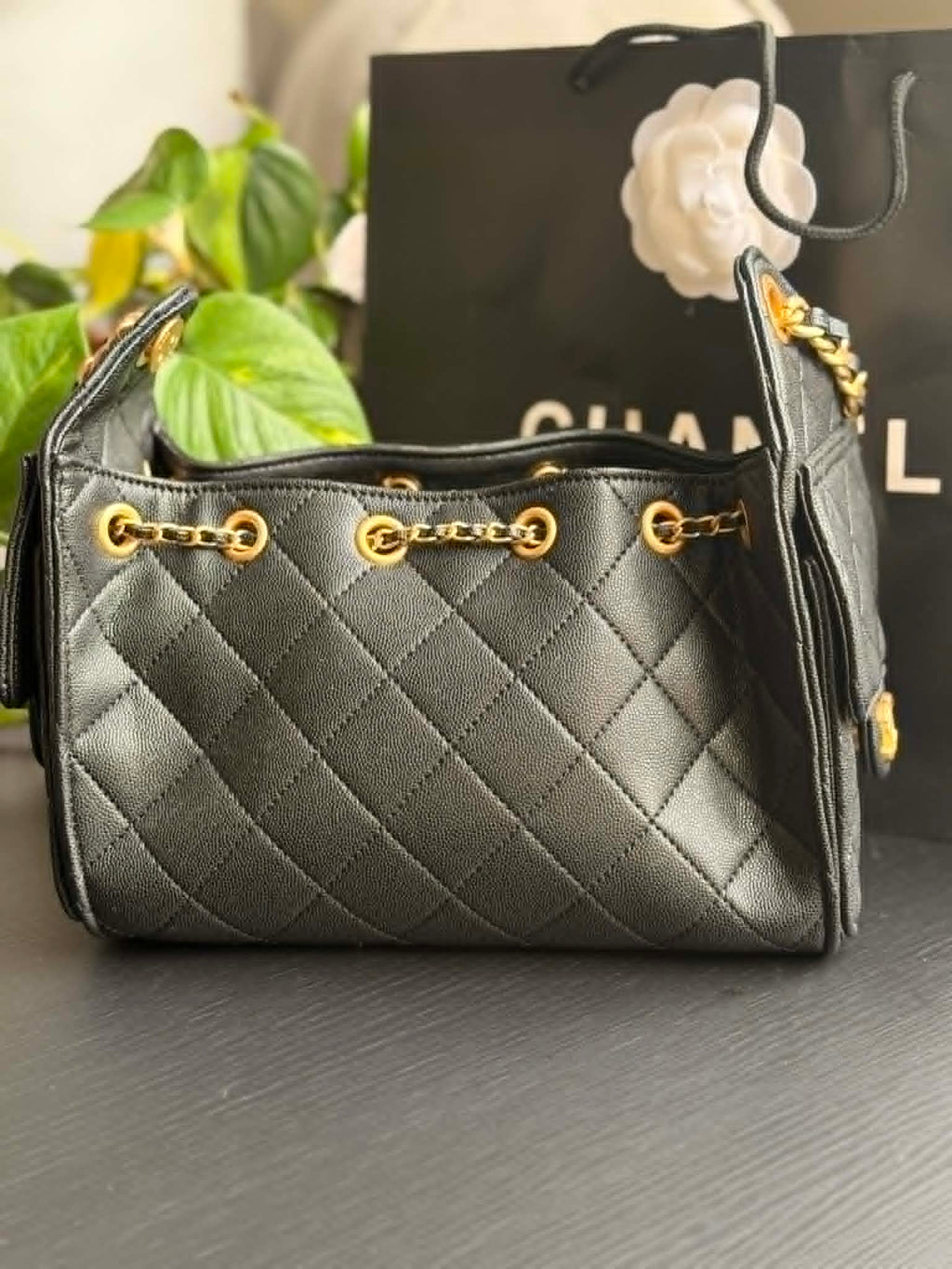Coco Hobo in Pebbled Black