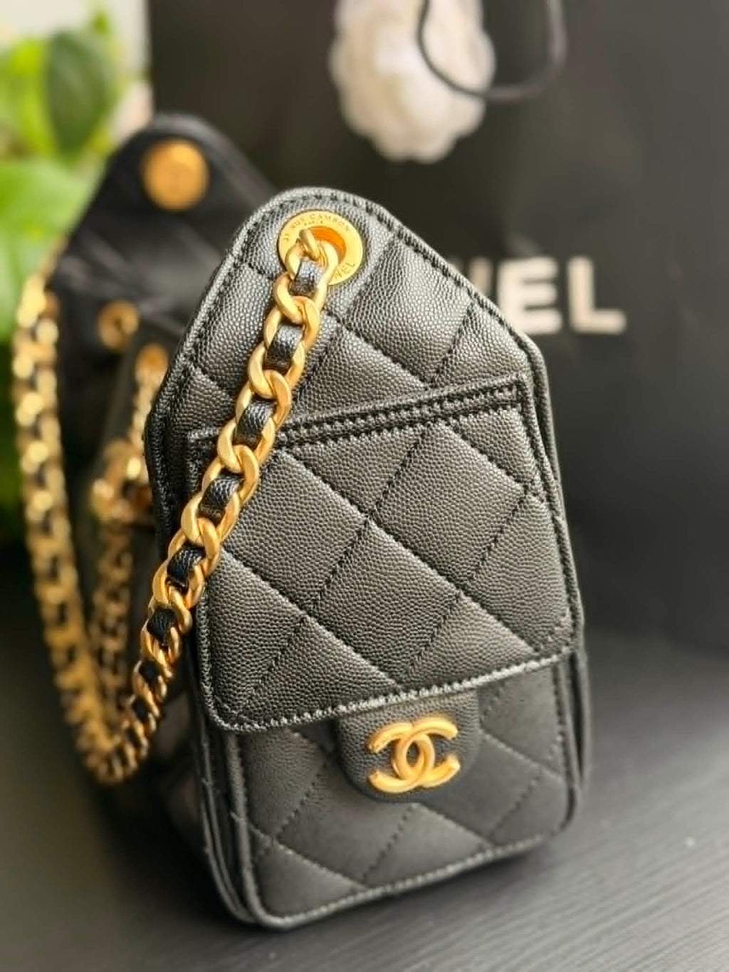 Coco Hobo in Pebbled Black